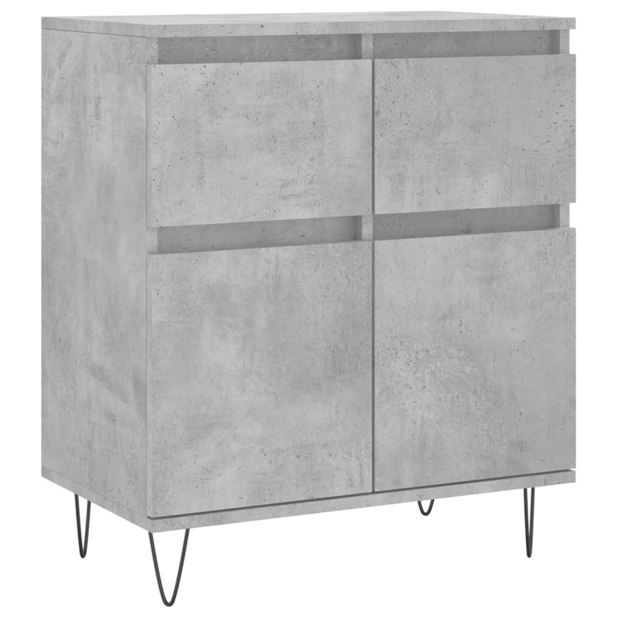 Dressoir 60X35X70 Cm Bewerkt Hout Betongrijs