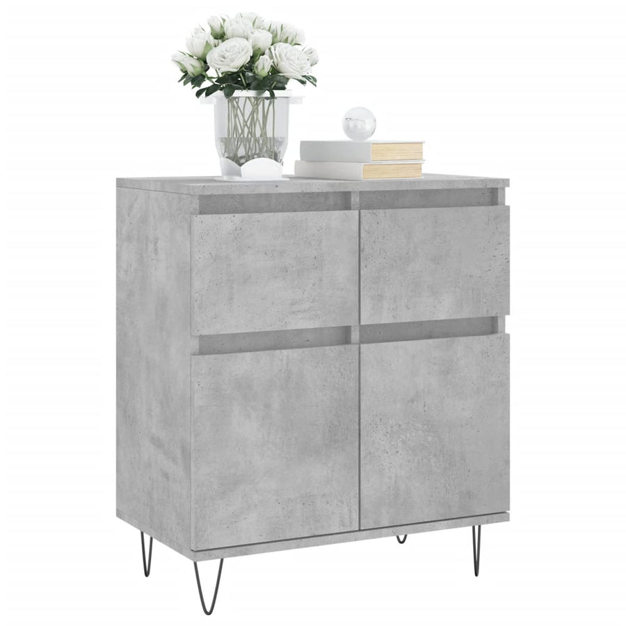 Dressoir 60X35X70 Cm Bewerkt Hout Betongrijs