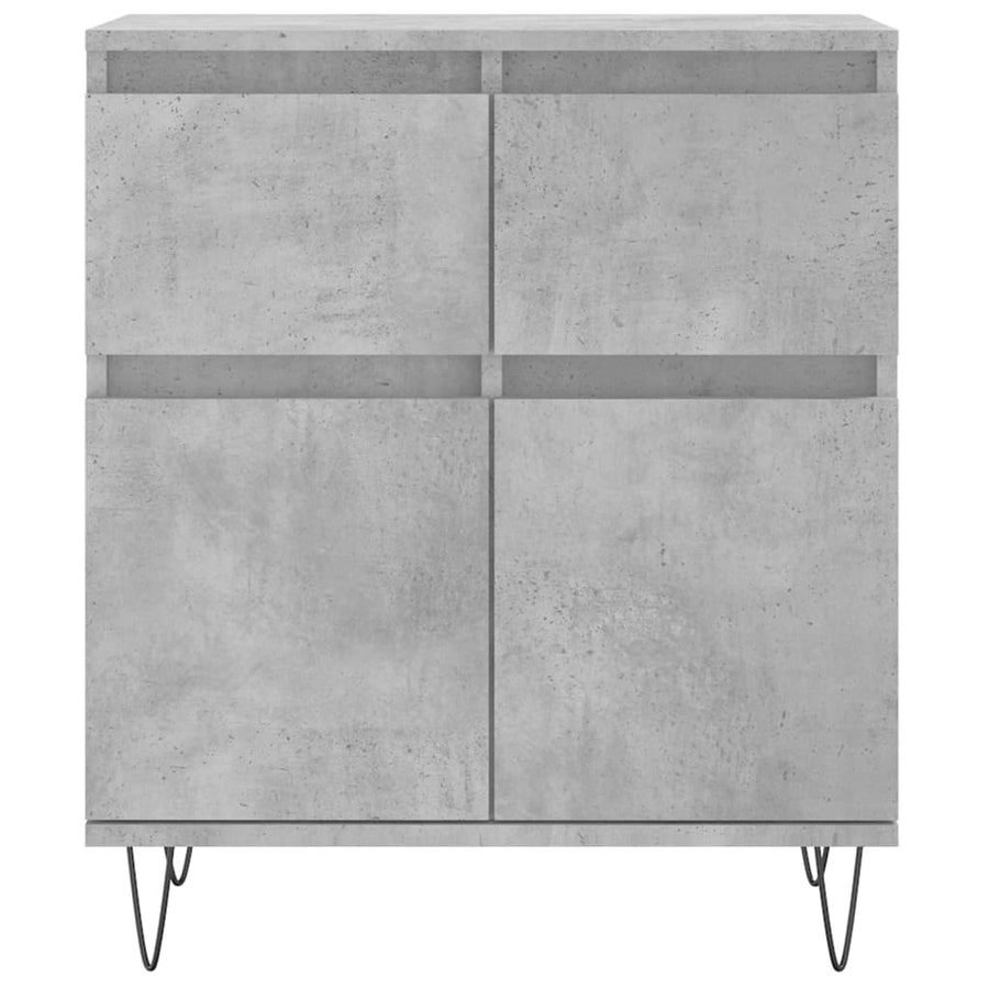 Dressoir 60X35X70 Cm Bewerkt Hout Betongrijs
