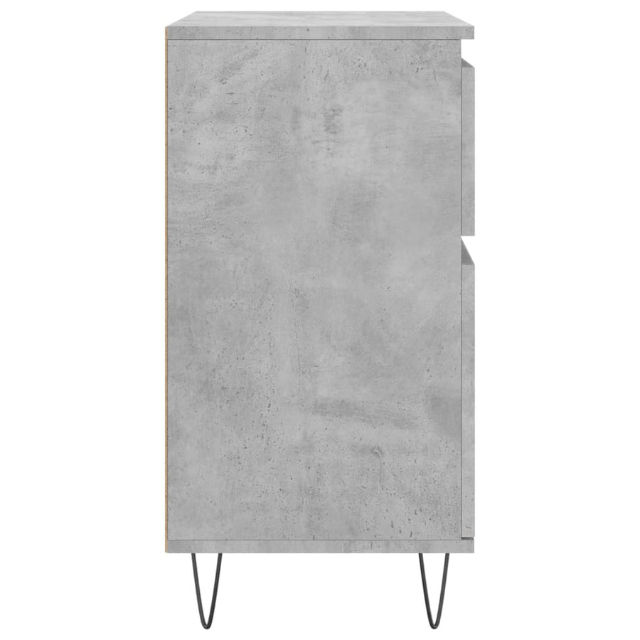 Dressoir 60X35X70 Cm Bewerkt Hout Betongrijs