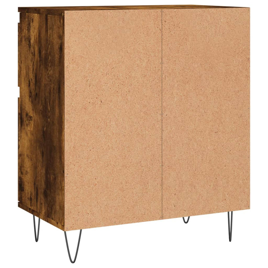 Dressoir 60X35X70 Cm Bewerkt Hout Kleurig Gerookt eiken