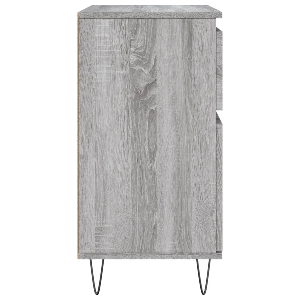 Dressoir 60X35X70 Cm Bewerkt Hout Eikenkleurig Grijs sonoma
