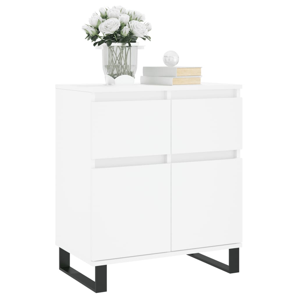 Dressoir 60X35X70 Cm Bewerkt Hout Wit