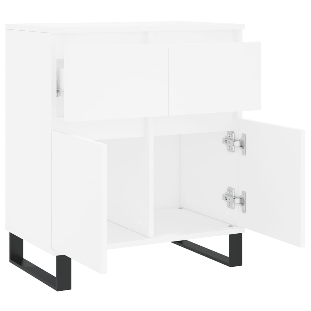 Dressoir 60X35X70 Cm Bewerkt Hout Wit