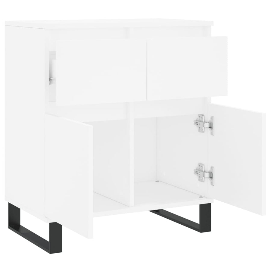 Dressoir 60X35X70 Cm Bewerkt Hout Wit
