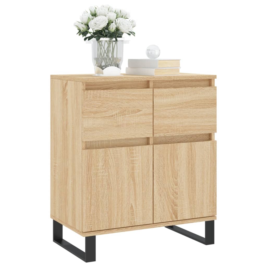 Dressoir 60X35X70 Cm Bewerkt Hout Kleurig Sonoma eiken