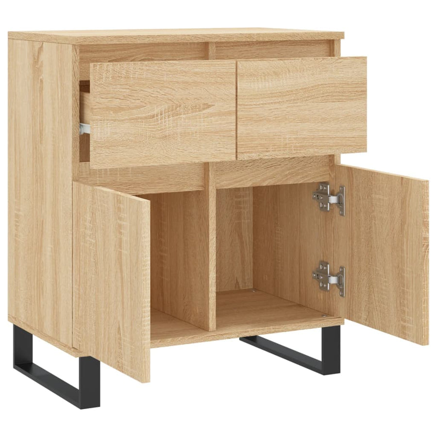 Dressoir 60X35X70 Cm Bewerkt Hout Kleurig Sonoma eiken