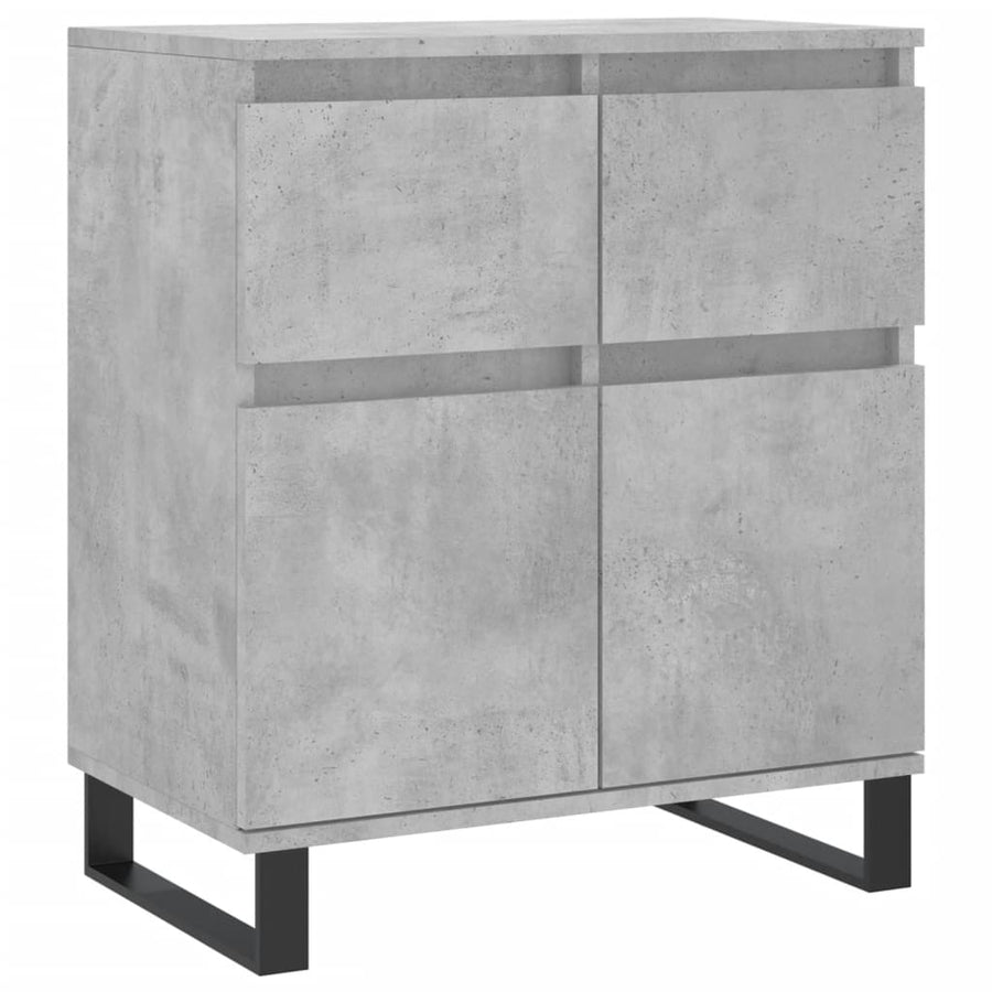 Dressoir 60X35X70 Cm Bewerkt Hout Betongrijs
