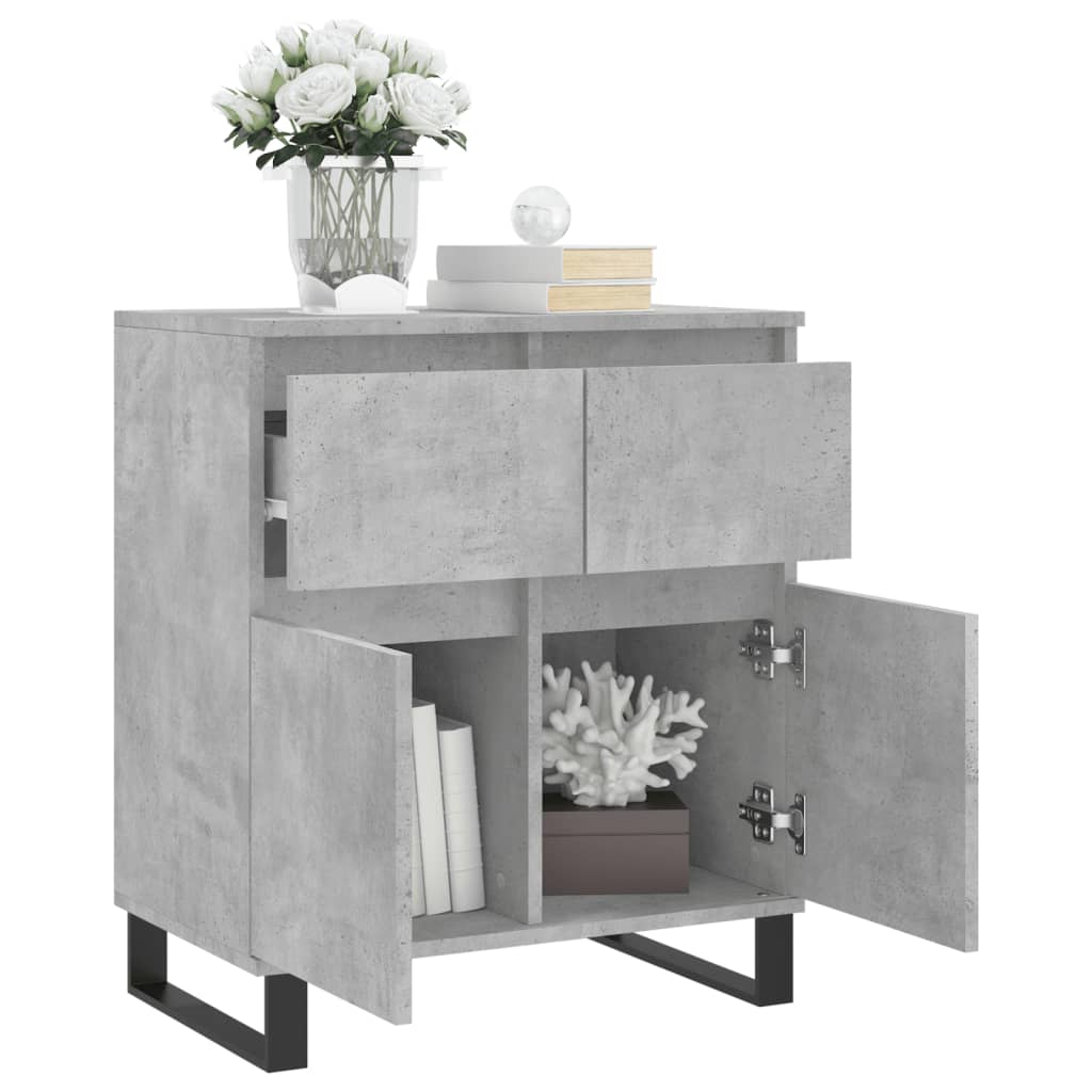 Dressoir 60X35X70 Cm Bewerkt Hout Betongrijs