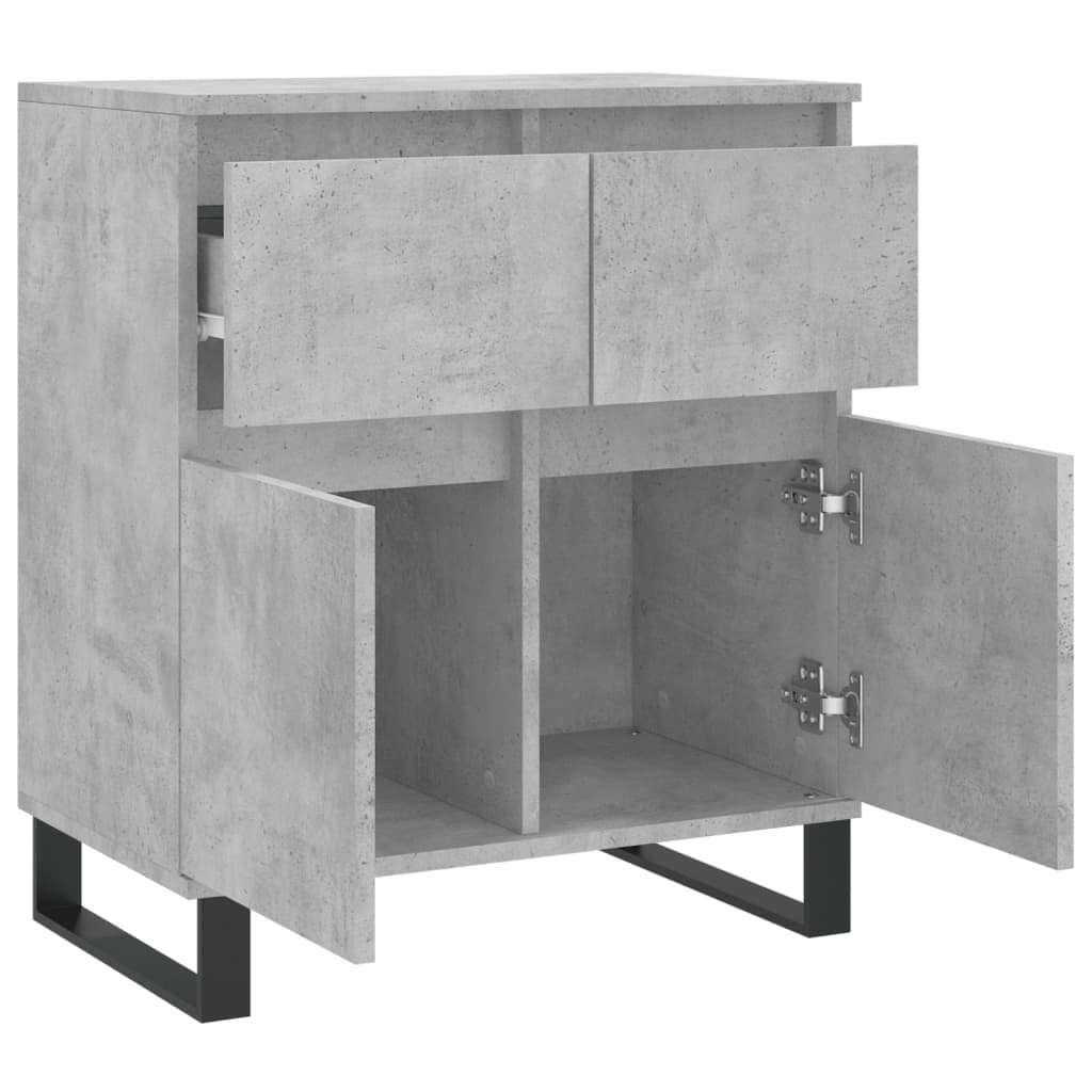 Dressoir 60X35X70 Cm Bewerkt Hout Betongrijs