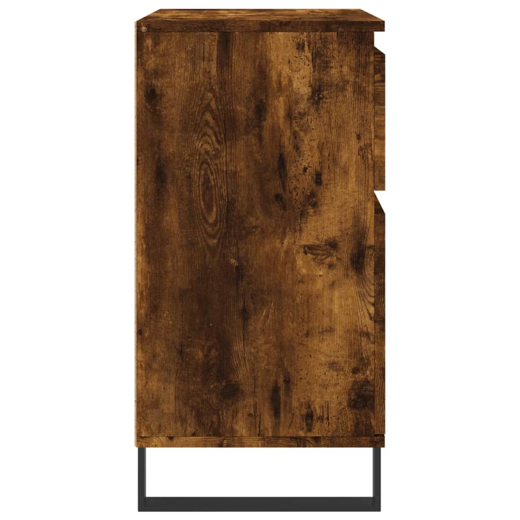 Dressoir 60X35X70 Cm Bewerkt Hout Kleurig Gerookt eiken