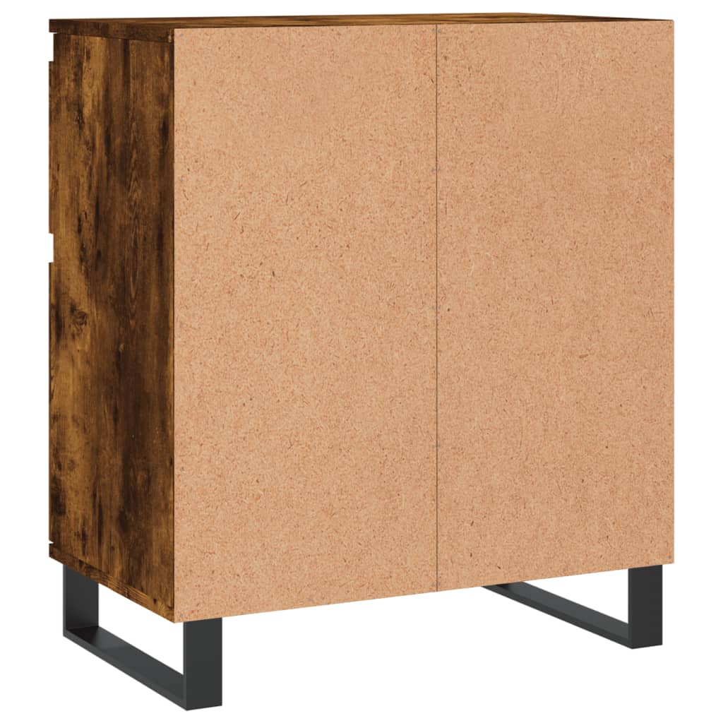 Dressoir 60X35X70 Cm Bewerkt Hout Kleurig Gerookt eiken