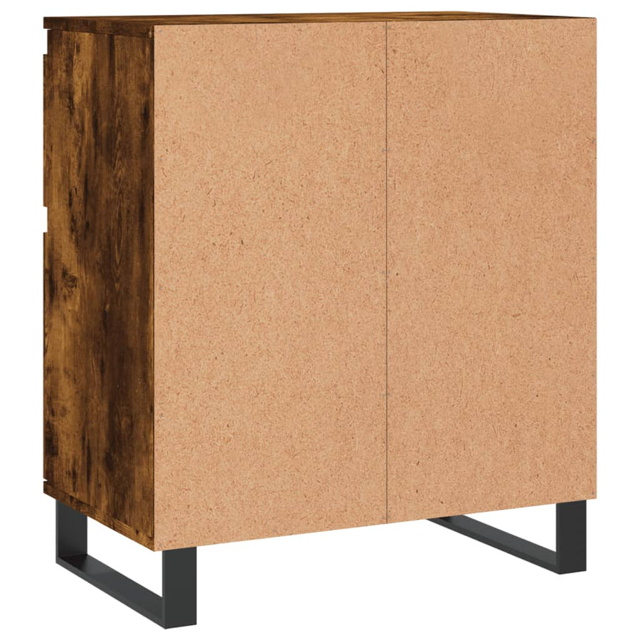 Dressoir 60X35X70 Cm Bewerkt Hout Kleurig Gerookt eiken