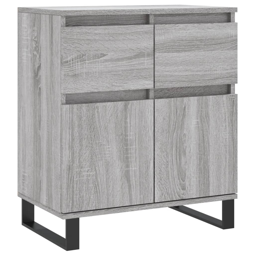 Dressoir 60x35x70 cm bewerkt hout grijs sonoma eikenkleurig