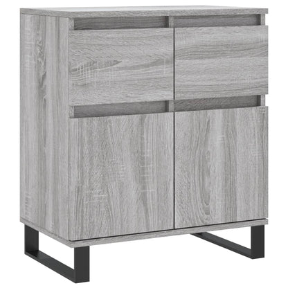 Dressoir 60x35x70 cm bewerkt hout grijs sonoma eikenkleurig