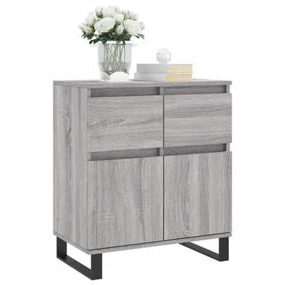 Dressoir 60x35x70 cm bewerkt hout grijs sonoma eikenkleurig