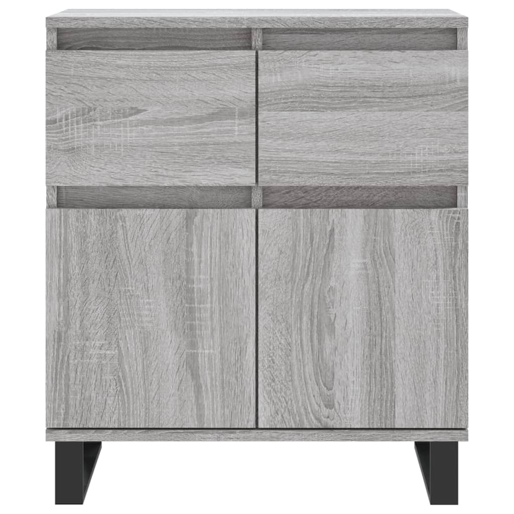 Dressoir 60x35x70 cm bewerkt hout grijs sonoma eikenkleurig