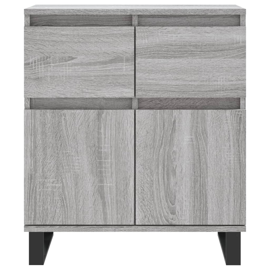 Dressoir 60x35x70 cm bewerkt hout grijs sonoma eikenkleurig