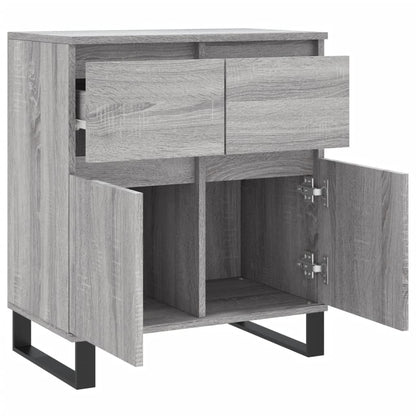 Dressoir 60x35x70 cm bewerkt hout grijs sonoma eikenkleurig