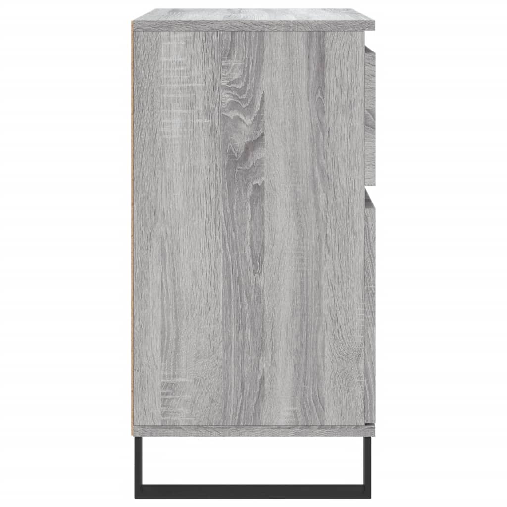 Dressoir 60x35x70 cm bewerkt hout grijs sonoma eikenkleurig