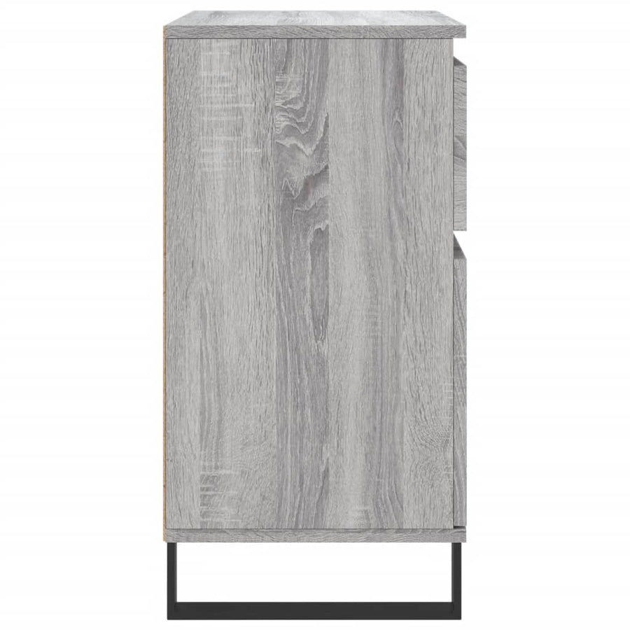 Dressoir 60x35x70 cm bewerkt hout grijs sonoma eikenkleurig