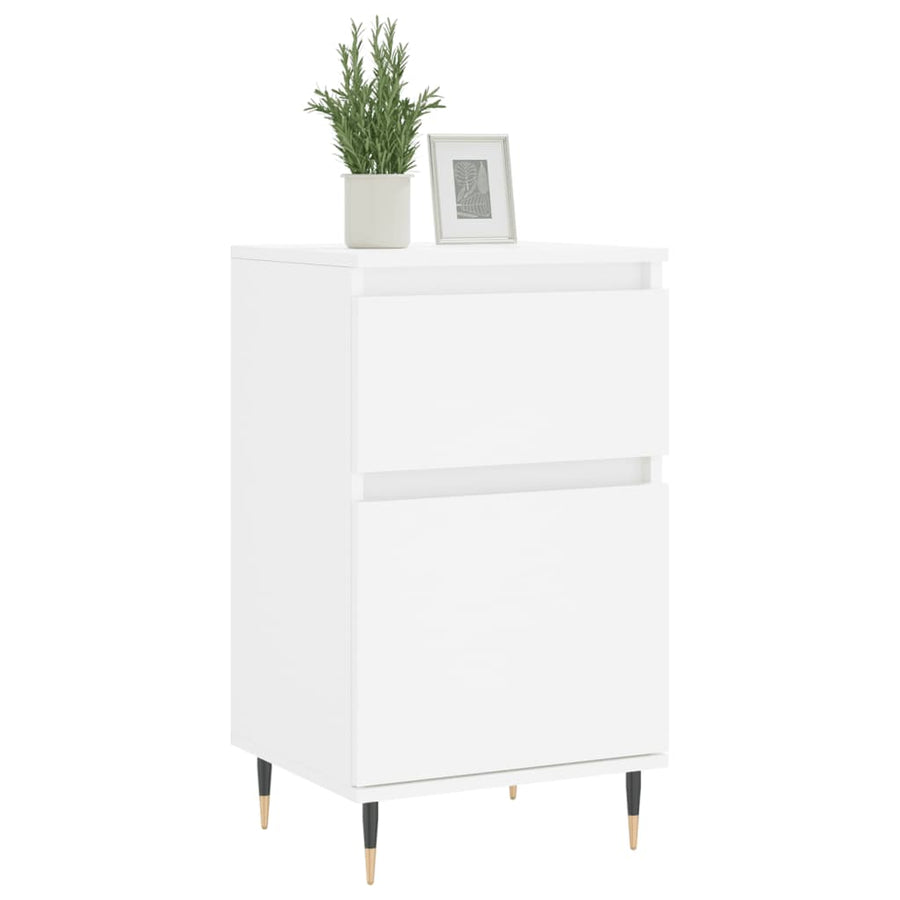 Dressoir 40X35X70 Cm Bewerkt Hout 1 Wit