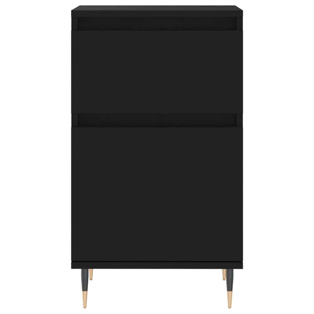 Dressoirs 2 St 40X35X70 Cm Bewerkt Hout Zwart