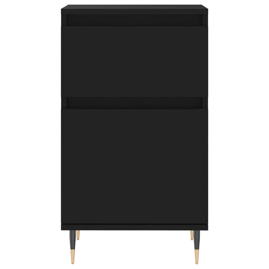Dressoirs 2 St 40X35X70 Cm Bewerkt Hout Zwart