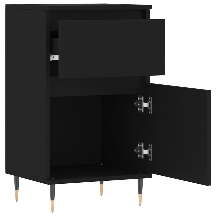 Dressoirs 2 St 40X35X70 Cm Bewerkt Hout Zwart