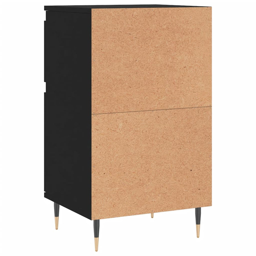 Dressoirs 2 St 40X35X70 Cm Bewerkt Hout Zwart