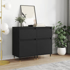 Sideboards 2 pcs 40x35x70 cm engineered wood black
