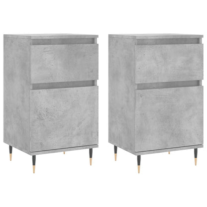 Dressoirs 2 St 40X35X70 Cm Bewerkt Hout Betongrijs