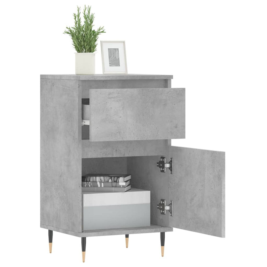 Dressoirs 2 St 40X35X70 Cm Bewerkt Hout Betongrijs