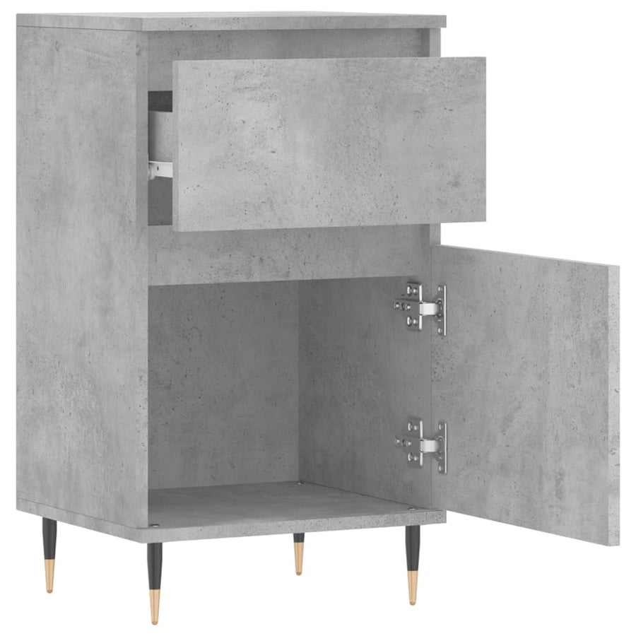 Dressoirs 2 St 40X35X70 Cm Bewerkt Hout Betongrijs