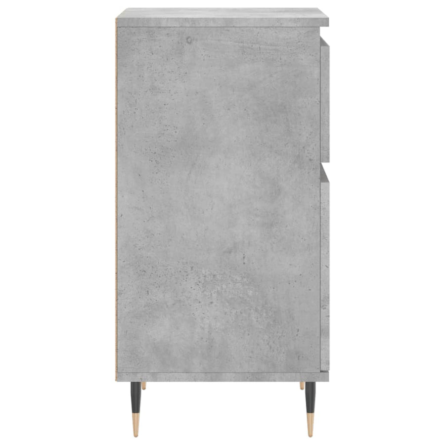 Dressoirs 2 St 40X35X70 Cm Bewerkt Hout Betongrijs