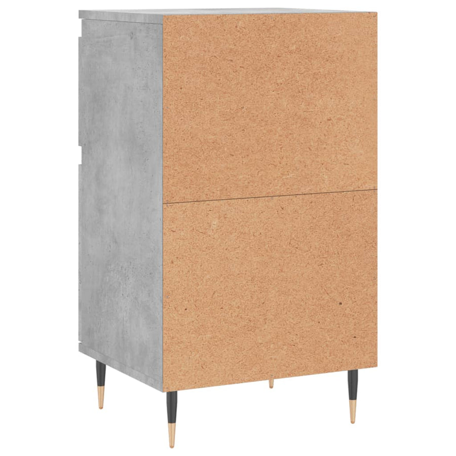 Dressoirs 2 St 40X35X70 Cm Bewerkt Hout Betongrijs