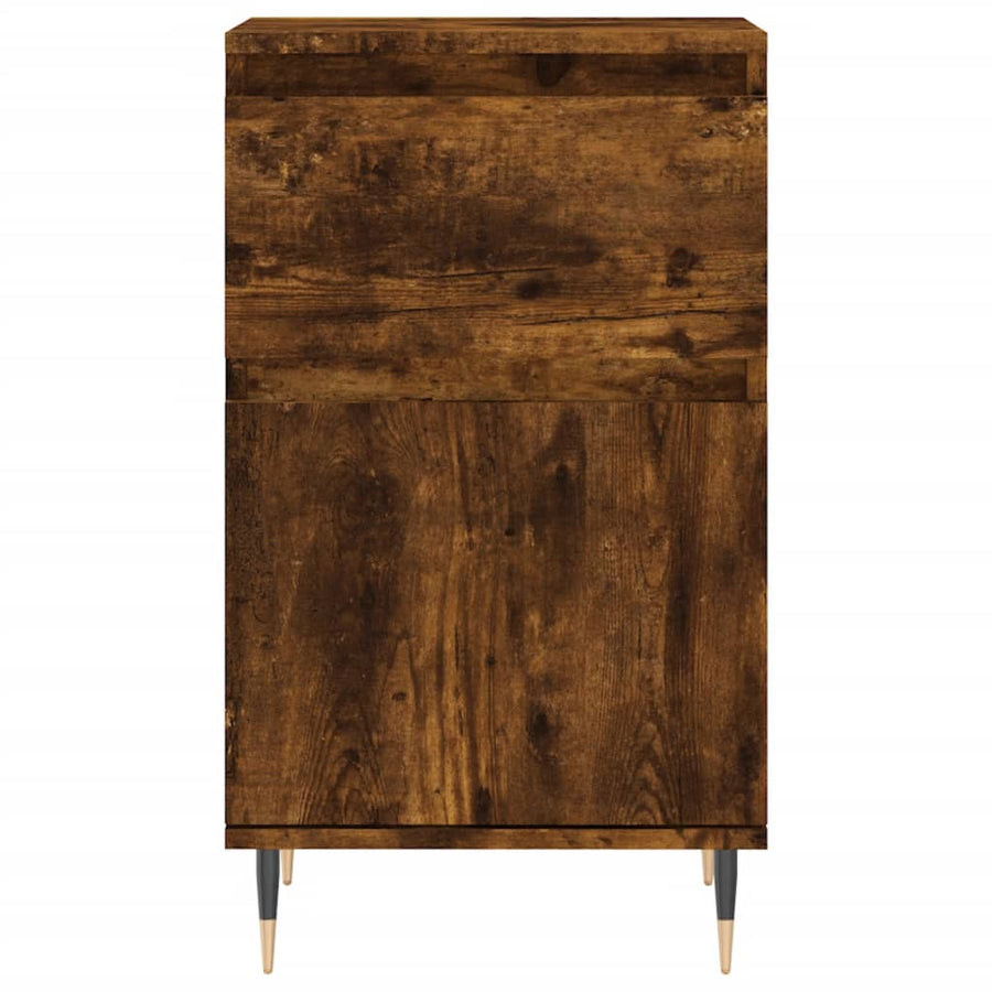Dressoir 40X35X70 Cm Bewerkt Hout Gerookt Eikenkleurig