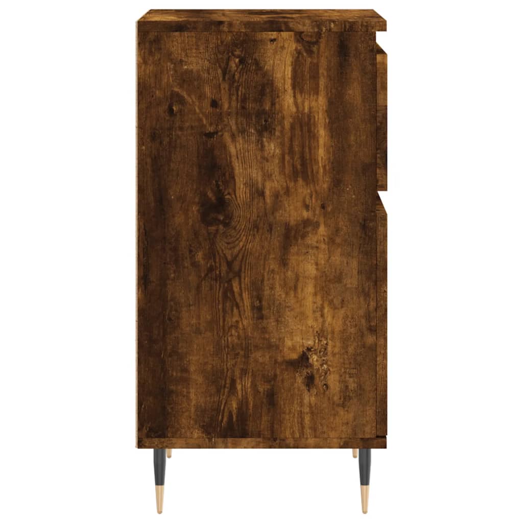 Dressoir 40X35X70 Cm Bewerkt Hout Gerookt Eikenkleurig