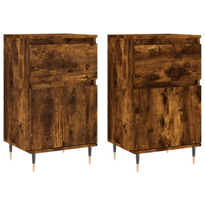 Dressoirs 2 St 40X35X70 Cm Bewerkt Hout Gerookt Eikenkleurig