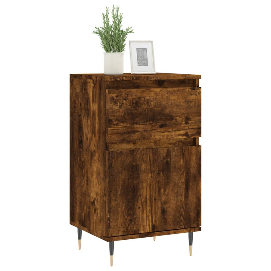 Dressoirs 2 St 40X35X70 Cm Bewerkt Hout Gerookt Eikenkleurig