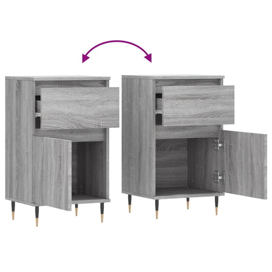 Dressoir 40X35X70 Cm Bewerkt Hout 1 Grijs sonoma