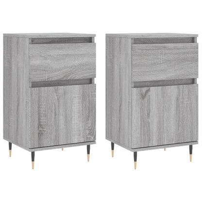 Dressoirs 2 St 40X35X70 Cm Bewerkt Hout Grijs Sonoma