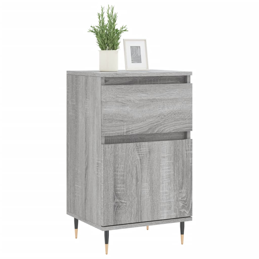 Dressoirs 2 St 40X35X70 Cm Bewerkt Hout Grijs Sonoma