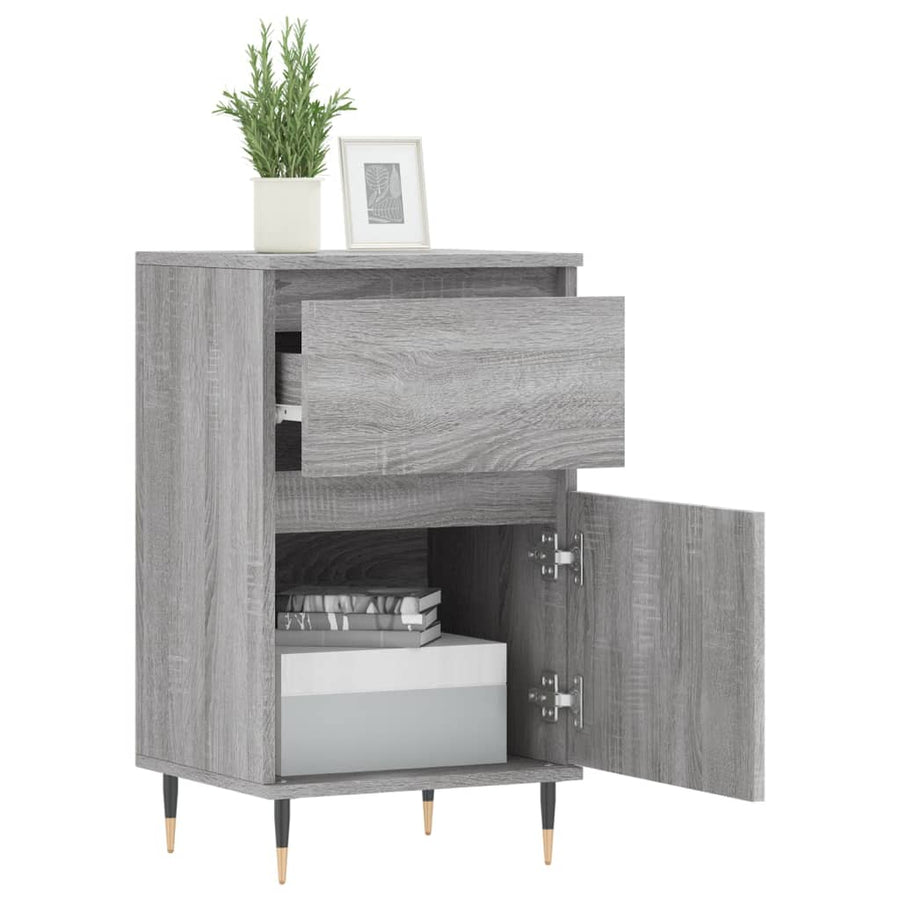 Dressoirs 2 St 40X35X70 Cm Bewerkt Hout Grijs Sonoma