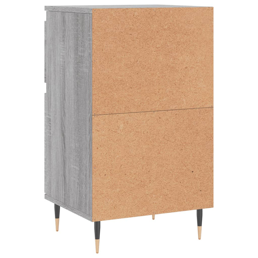 Dressoirs 2 St 40X35X70 Cm Bewerkt Hout Grijs Sonoma