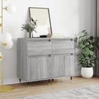 Dressoir 40x35x70 cm bewerkt hout grijs sonoma