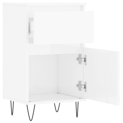 Dressoirs 2 St 40X35X70 Cm Bewerkt Hout Hoogglans Wit