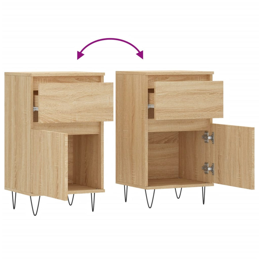 Dressoir 40X35X70 Cm Bewerkt Hout Kleurig 1 Sonoma eiken