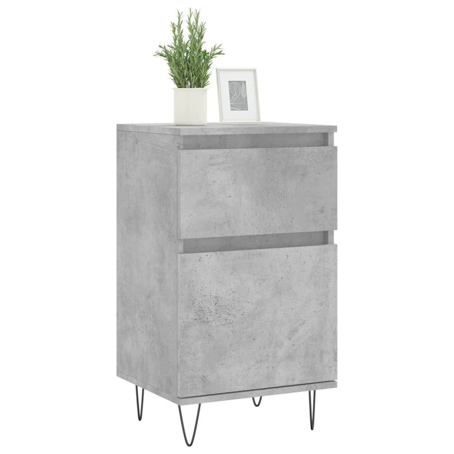 Dressoir 40X35X70 Cm Bewerkt Hout Betongrijs