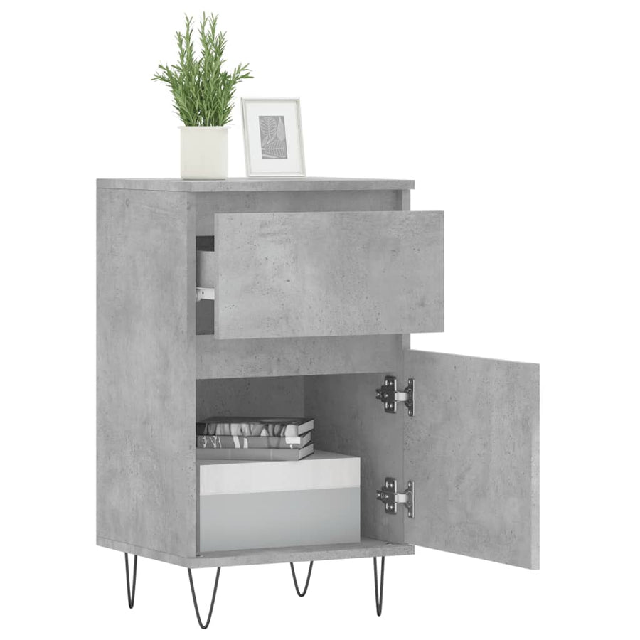 Dressoir 40X35X70 Cm Bewerkt Hout Betongrijs
